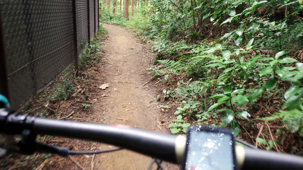 処分場横をひた走る