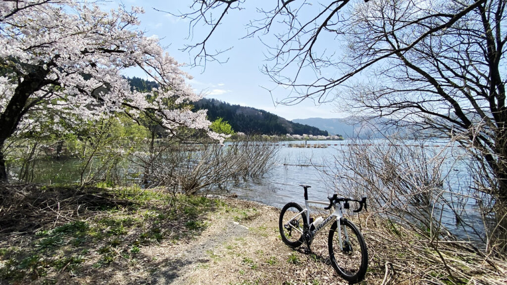 余呉湖に到着