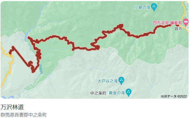 万沢林道は圧巻の20km未舗装路