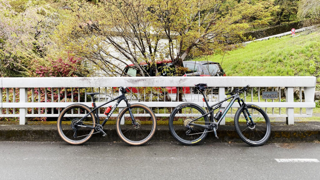 雨に負けずMTBで試走に参加