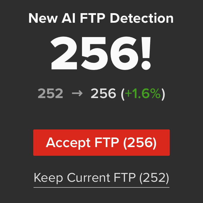 FTPが上がったそうです