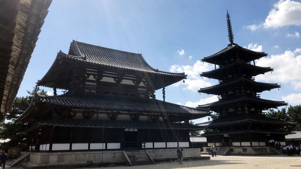 念願だった法隆寺を観られて感動