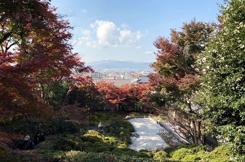 芭蕉庵から京都の景色を一望
