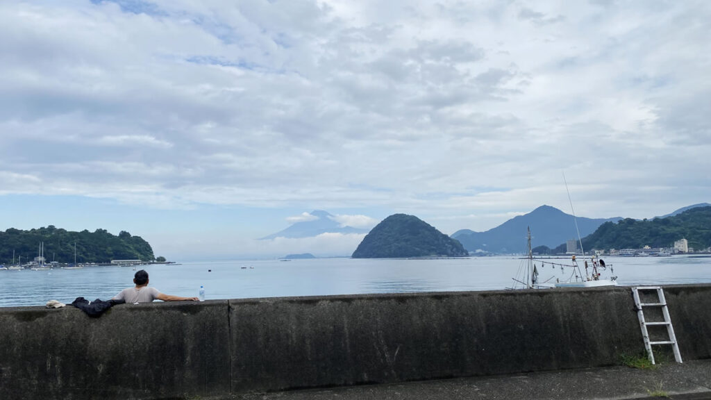 遠くに富士山が見えるほど天気が回復