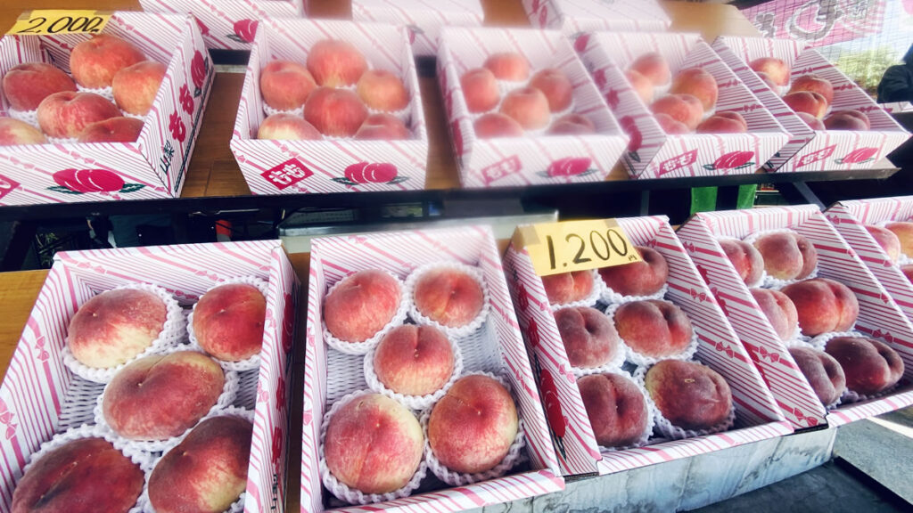 三喜園で桃を無事ゲット