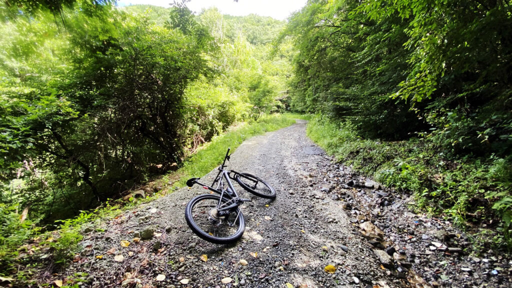 石ころが過激な秋鹿大影林道