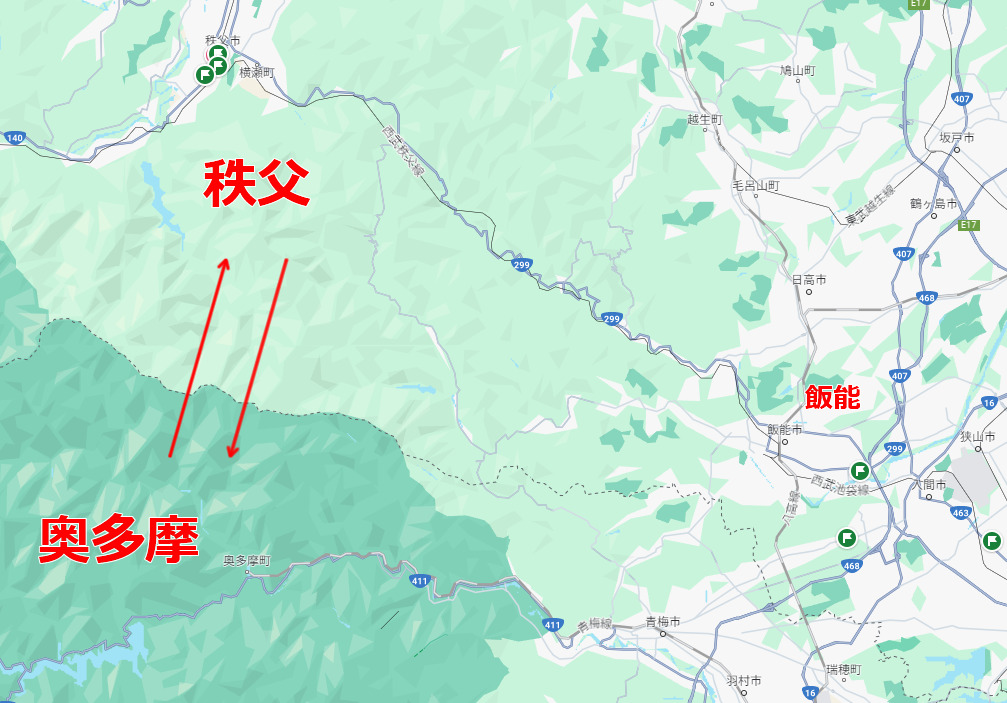 奥多摩から秩父へは抜けられないの？