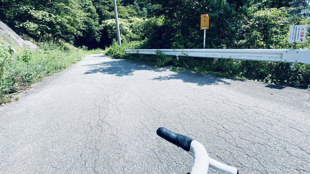 古谷ダム手前に林道大上線の看板を発見