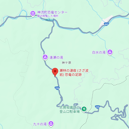 恐竜の足跡はココです