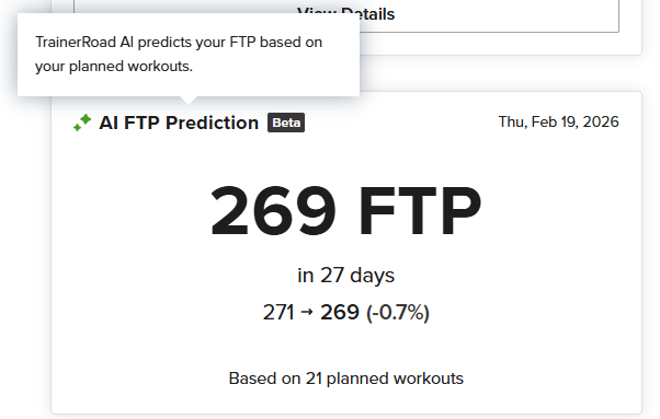 これがLive AI FTP Predictionです