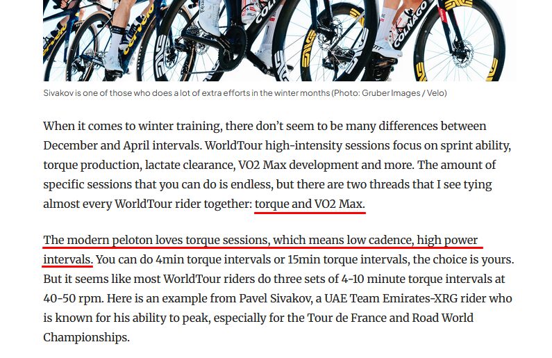 プロはトルクとVO2Max練が大好き