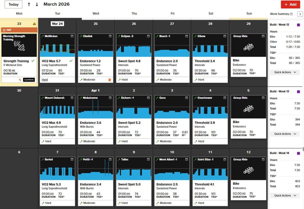 トレーナーロードで富士ヒルまでの残り2ヵ月ｶﾞﾝﾊﾞﾛｰ