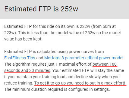 intervalsならFTPテストなしでFTPが分かっちゃう