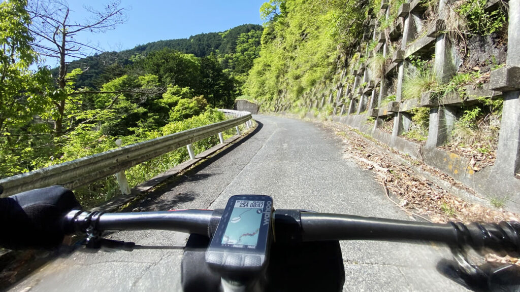 MTBのおかげで斜度は緩く感じる