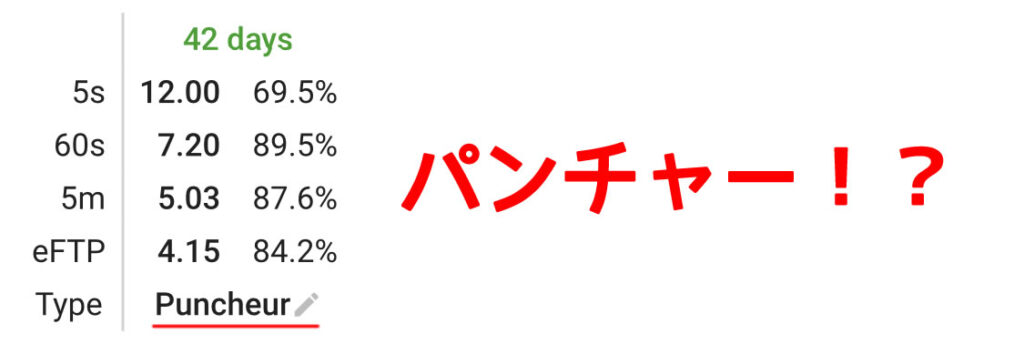 自分の脚質が分かっちゃう、けどパンチャーとはトテモ信じられん(-_-;)