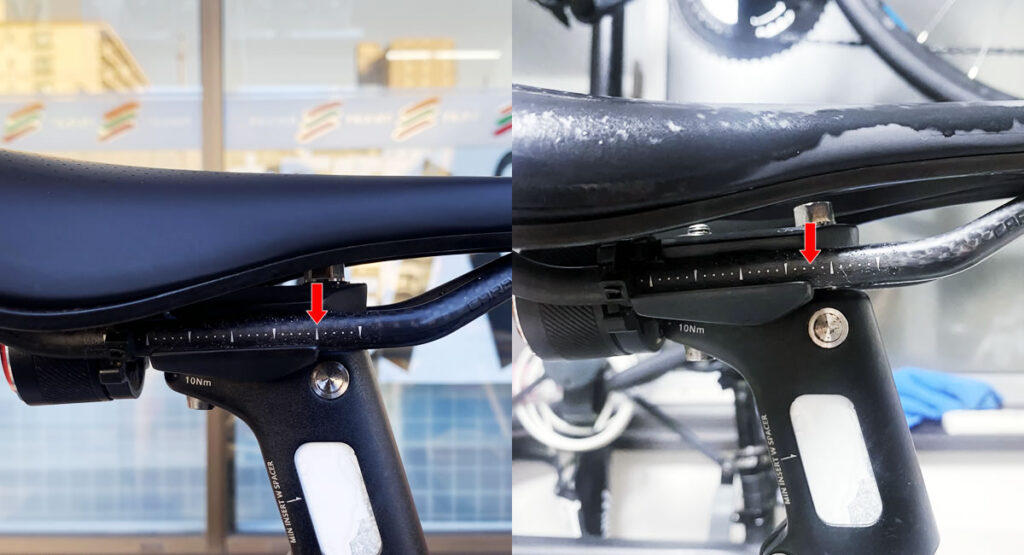 サドルをちょっと前に出してみよう