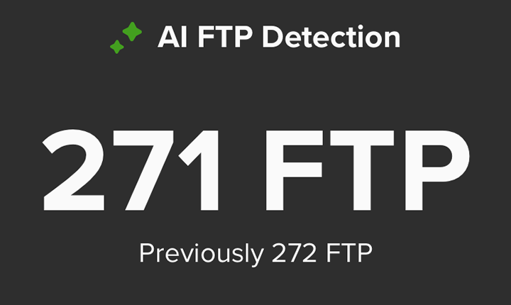 FTP検知機能が調整されたようです