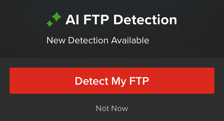 アプリを立ち上げるといきなりFTP計測