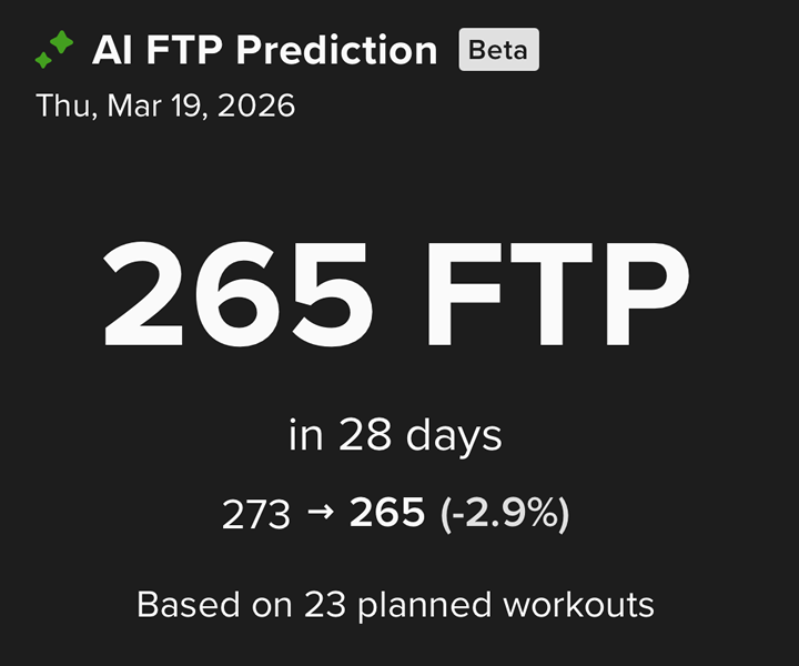 次回のFTPは8W下がるそうです/(^o^)\