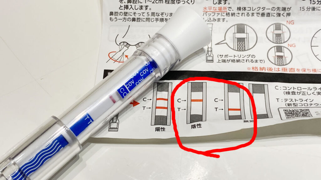 コロナの検査を2回やって、2回とも陰性だったんです