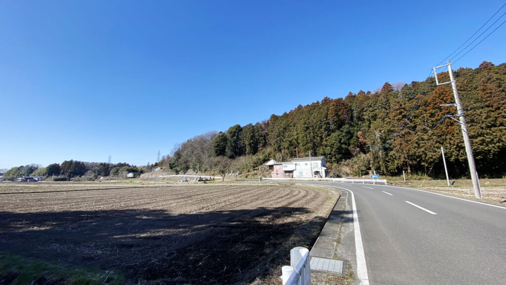 井頭公園に向かう上り基調