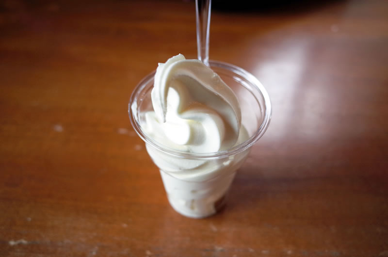 千本松牧場のソフトクリームは濃厚