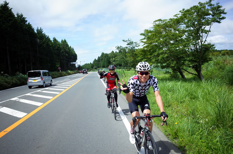 籠坂峠まで皆さんとサイクリング