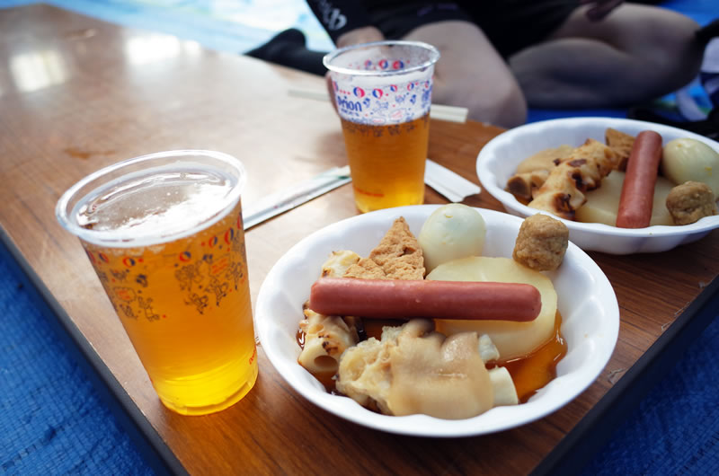 アフターパーティーの料理とビールがとにかく美味しい(*´ω｀)