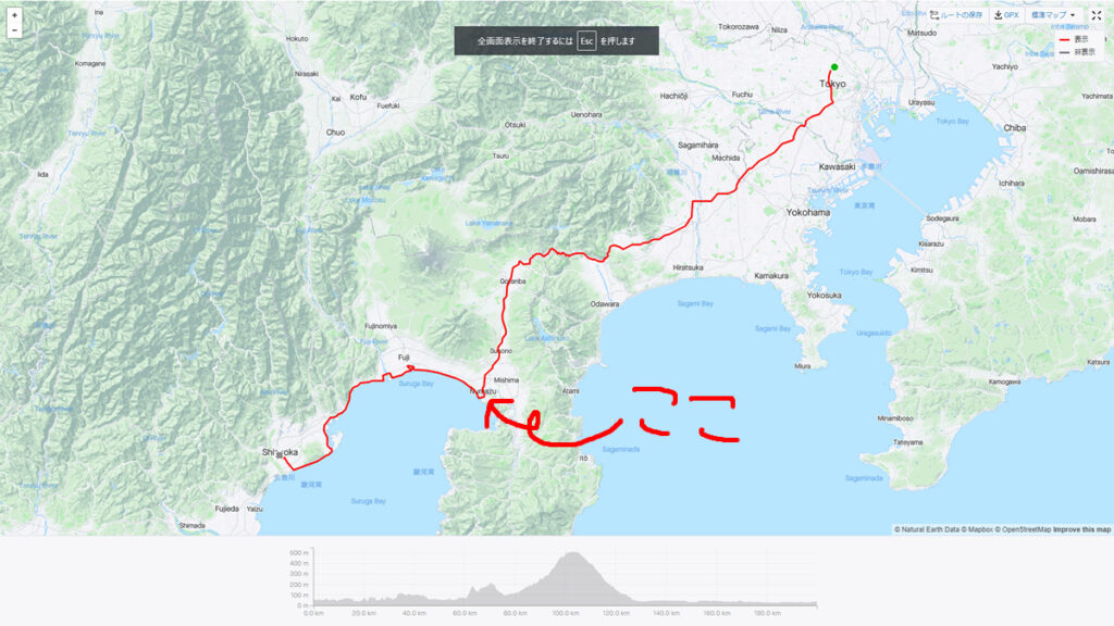 静岡県民が愛してやまない「のっぽパン」を求めるライドのコース