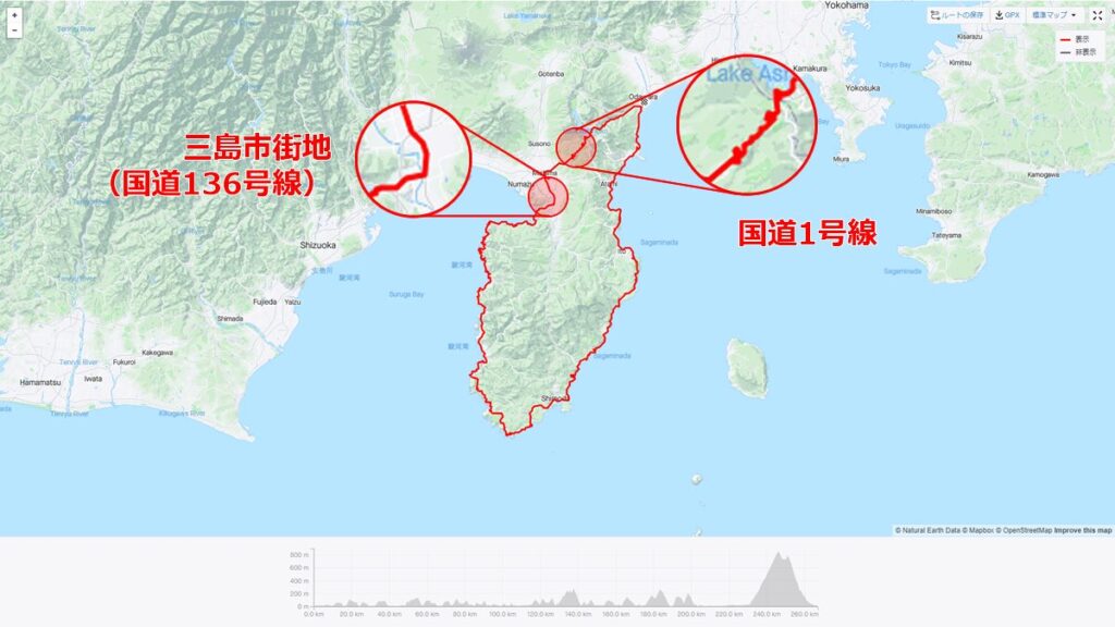 小田原スタートのフル伊豆イチ最大の難所は箱根（と三島の136号線）