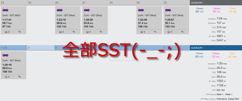 8日間のうち6日練習。全部SST(・_・;)