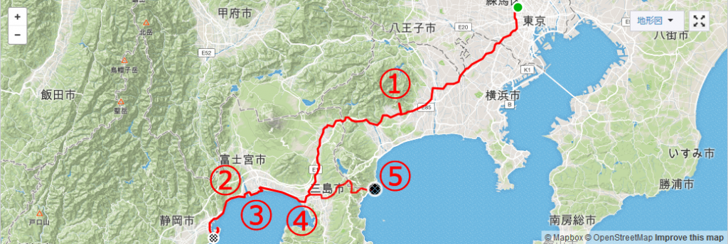 猫とグルメ満載の東京・静岡往復サイクリング