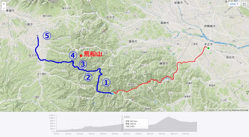 群馬サイクリング後編のルートは南牧村の奥地へ