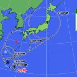 チャーミー、日曜日から月曜日にかけて日本を大荒れにする予報!